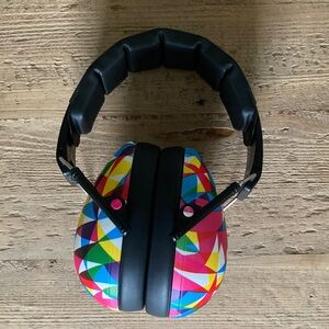 Colorful Geometric Over-Ear Headphones — Pink/Multicolor